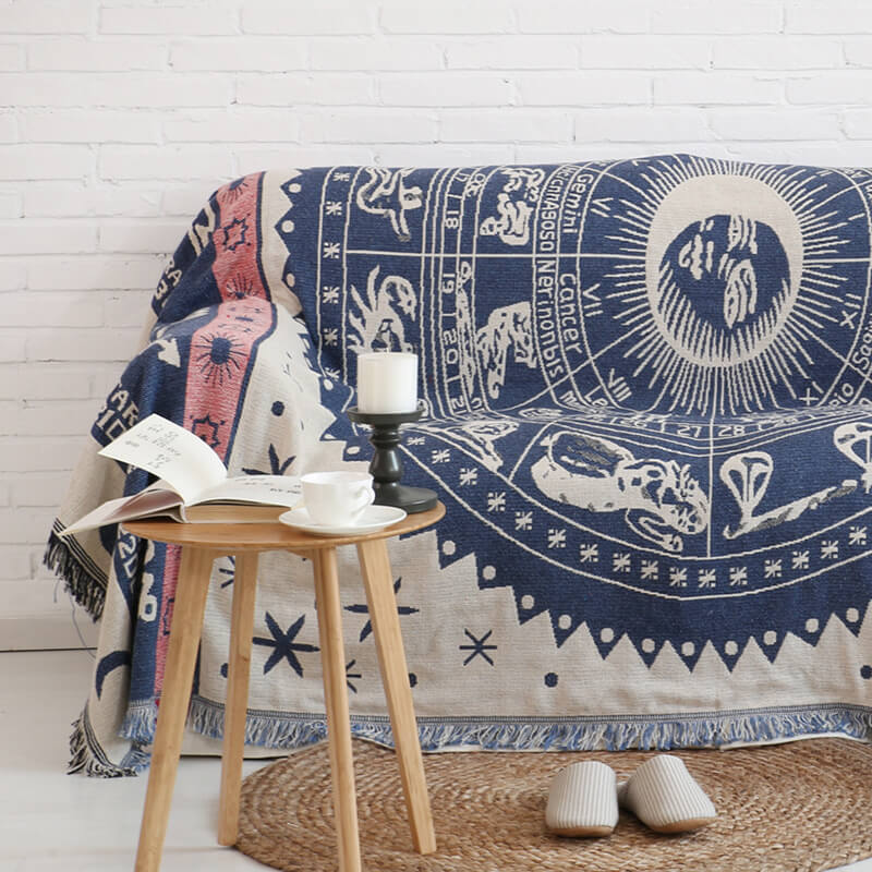 Bohemian Strickwurfdecken für Sofa Dekor