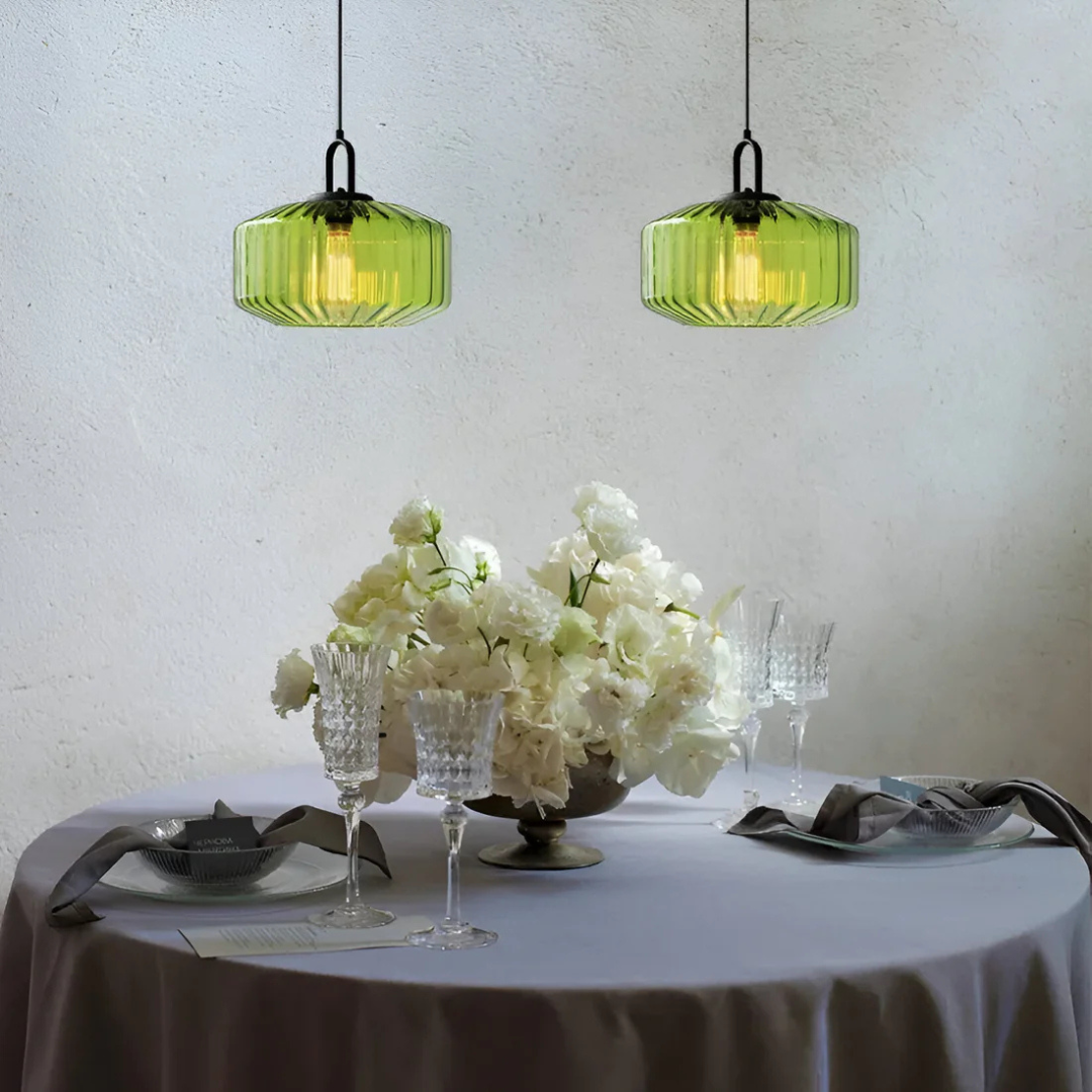 Brehn | Retro Farbige Glaspendelleuchte