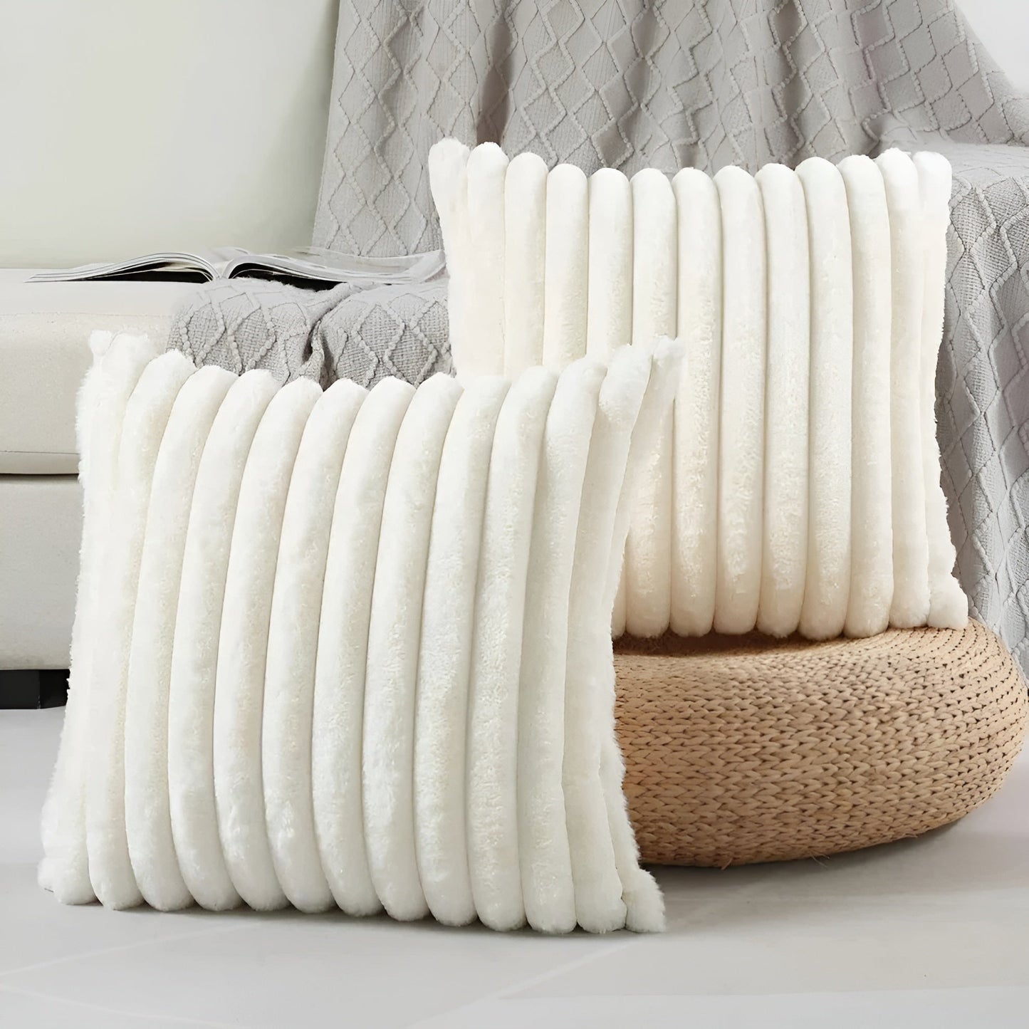 Weicher, dekorativer Kissenbezug – kuschelig und bequem | Ideal für Sofa und Bett