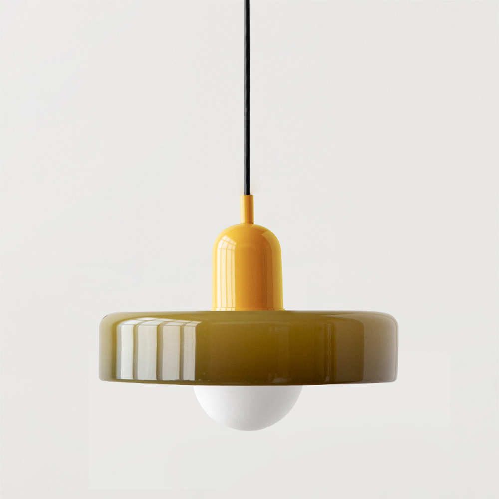 Farbenfrohe Bauhaus-Style Pendelleuchte - StiloGlas | Brehn