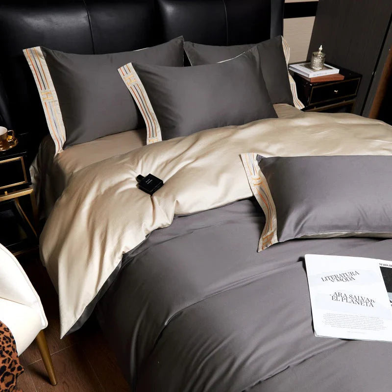 Brehn | Luxus Satin Bettwäsche 4-Teiliges Set - OpulenceSleep