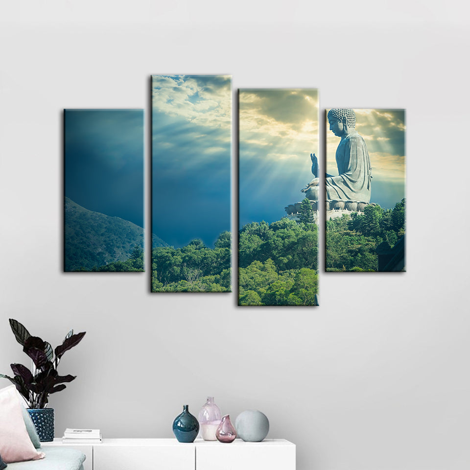 Secret Sky 4-teiliges Leinwandbild