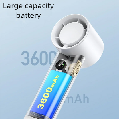 3600mAh USB wiederaufladbarer Handventilator mit LED-Lampe | Brehn