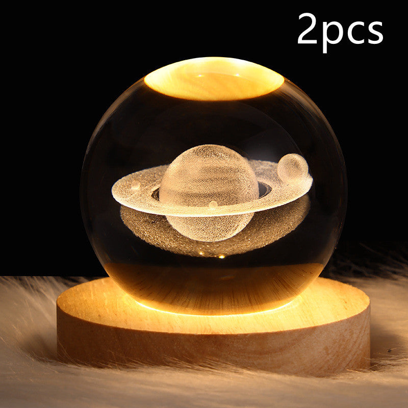 3D Galaxy Kristallkugel LED Nachtlicht | Brehn