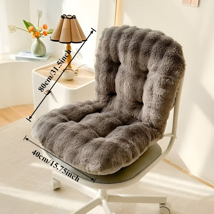Weicher Sitzkissen aus Kunstpelz – Extra dick & kuschelig | Perfekt für Stuhl und Sofa | Brehn