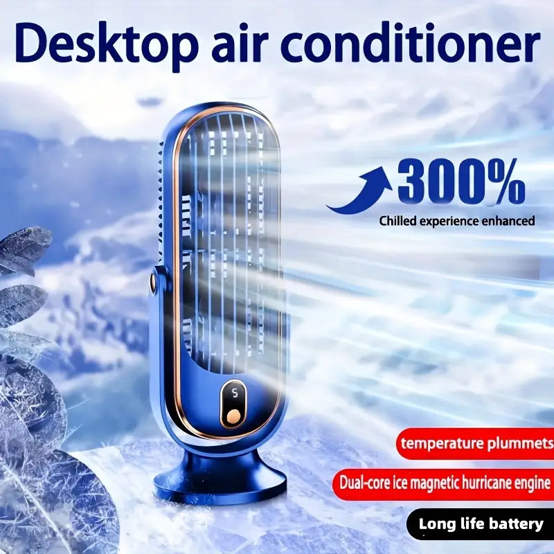 Tragbarer Mini-Luftkühler mit USB-Ladung – 5 Geschwindigkeiten & 720° Drehung | Brehn