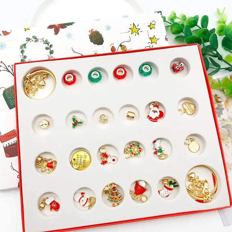 DIY Weihnachts-Adventskalender Armbänder Set