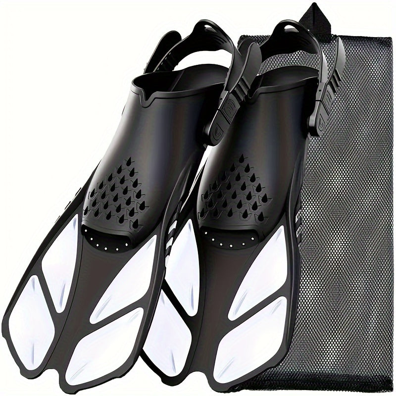 Brehn | Schnorchelflossen SeaVana Glide | Verstellbar & Kurz | Offene Ferse | Für Reisen & Freizeit | Unisex