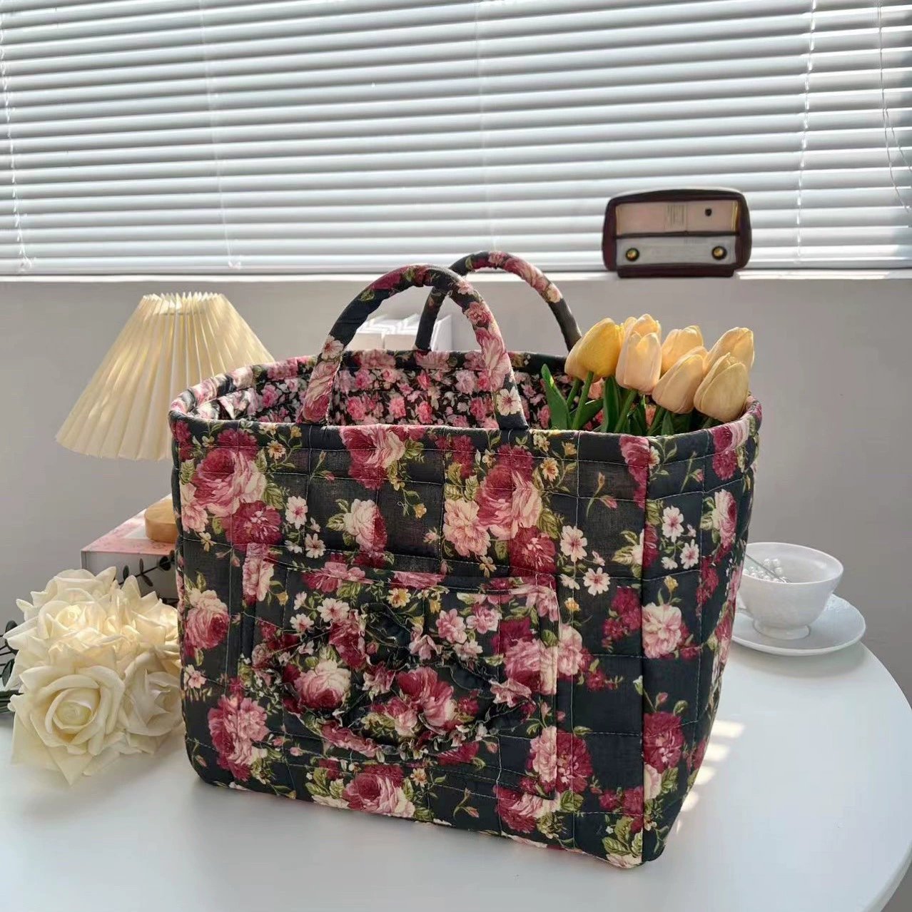 Aufbewahrungskorb aus Boho-Stoff