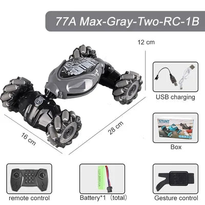 Brehn | Gestengesteuertes RC-Stunt-Auto | 4WD Allradantrieb | 2.4GHz Dual-Modus-Steuerung | 360° Rotations-Kinematik | All-Terrain-Fähigkeit | Maßstab 1:16