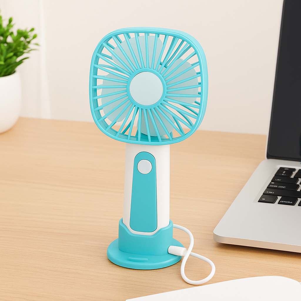 Mini Handheld Fan – 3-Geschwindigkeit USB Wiederaufladbar | Brehn