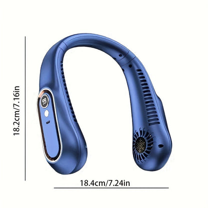 1pc Tragbarer USB-Kühler Ventilator mit 5 Geschwindigkeiten und digitaler Anzeige - Superstarke Technologie und bladeless Design für den Außenbereich | Brehn