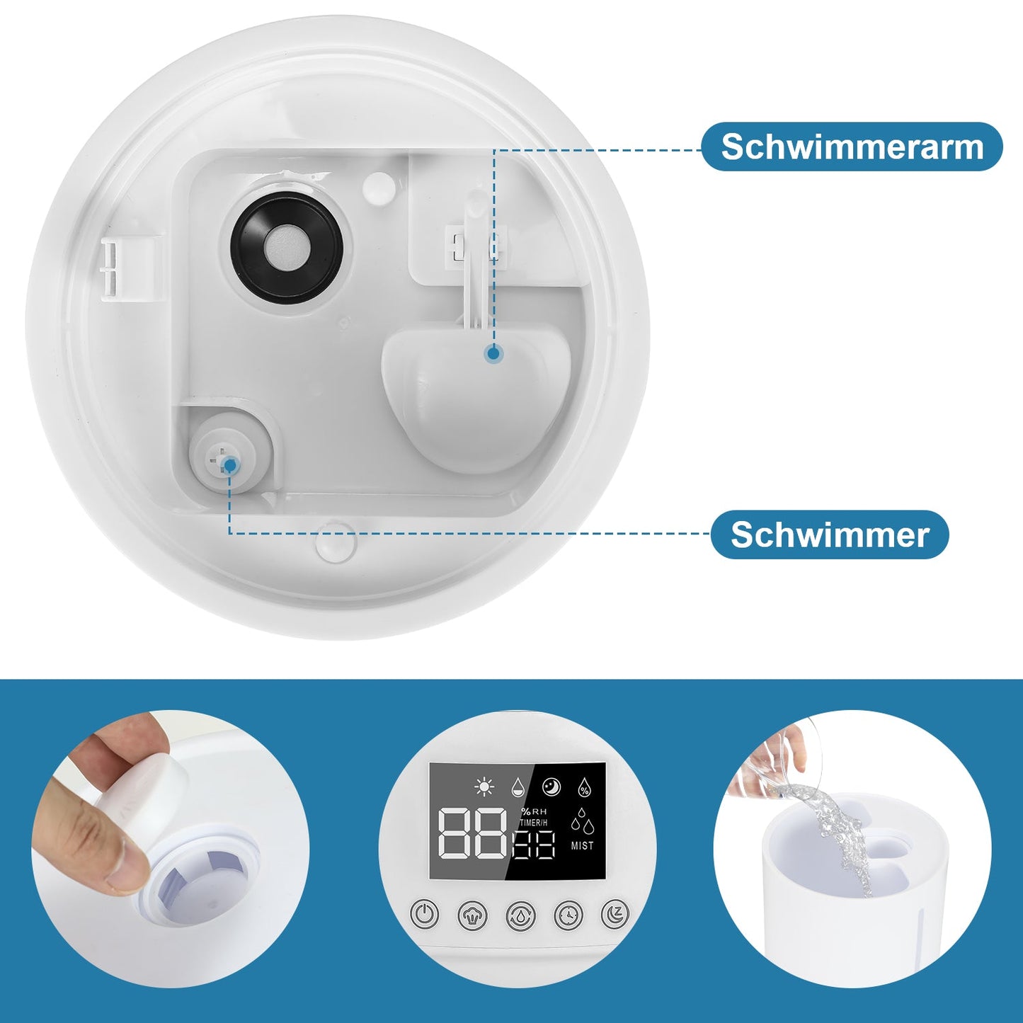 4L Top Fill Luftbefeuchter mit Fernbedienung | Brehn