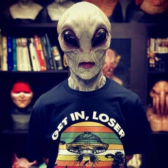 Alienmaske | Realistische Halloween-Kostümaccessoires