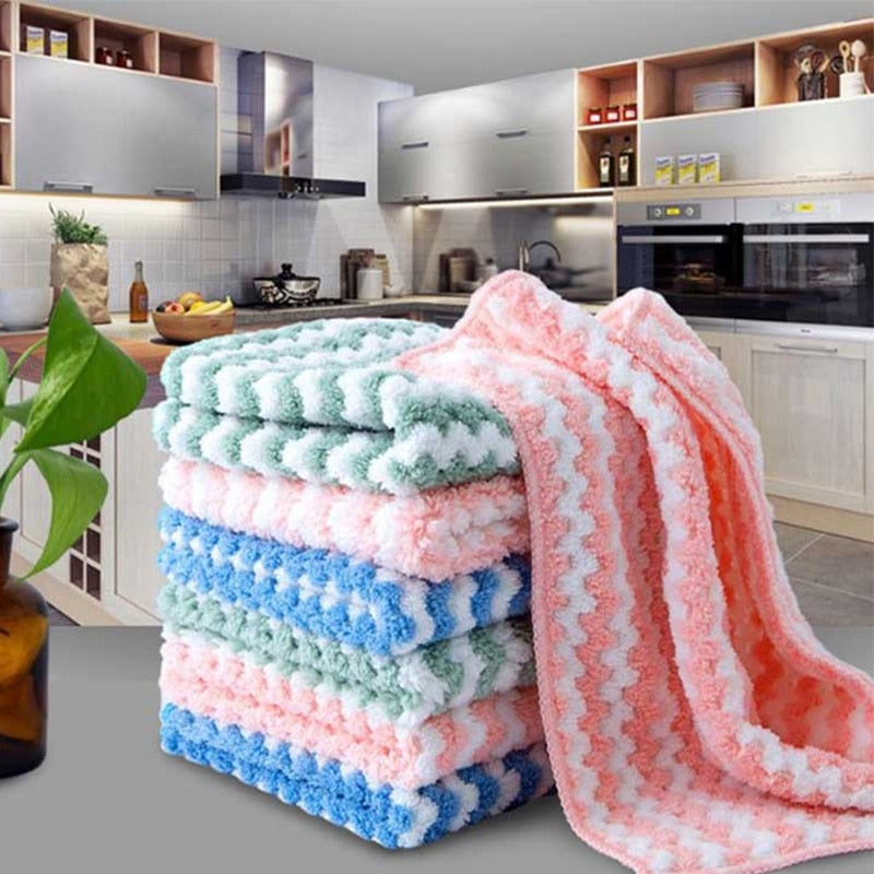 5 Stück Küchengeschirrspültuch wasserabsorbierendes Reinigungstuch | Brehn