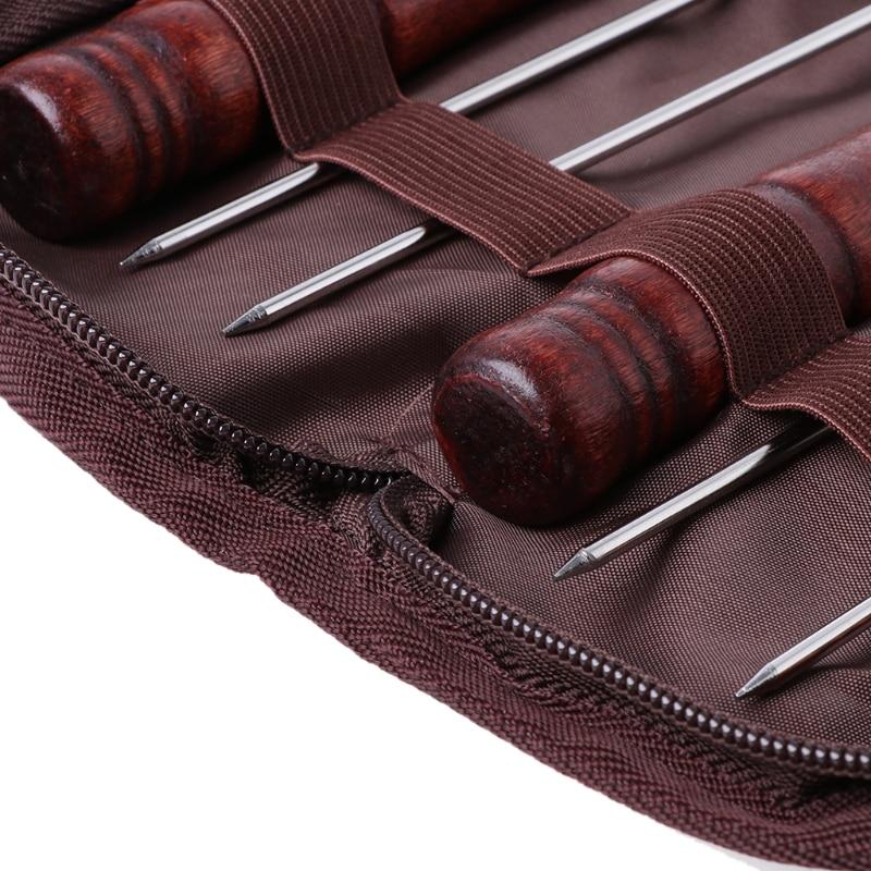 5 Stück Grillgabeln mit Tasche ausziehbare Lagerfeuer-Spieße | Brehn