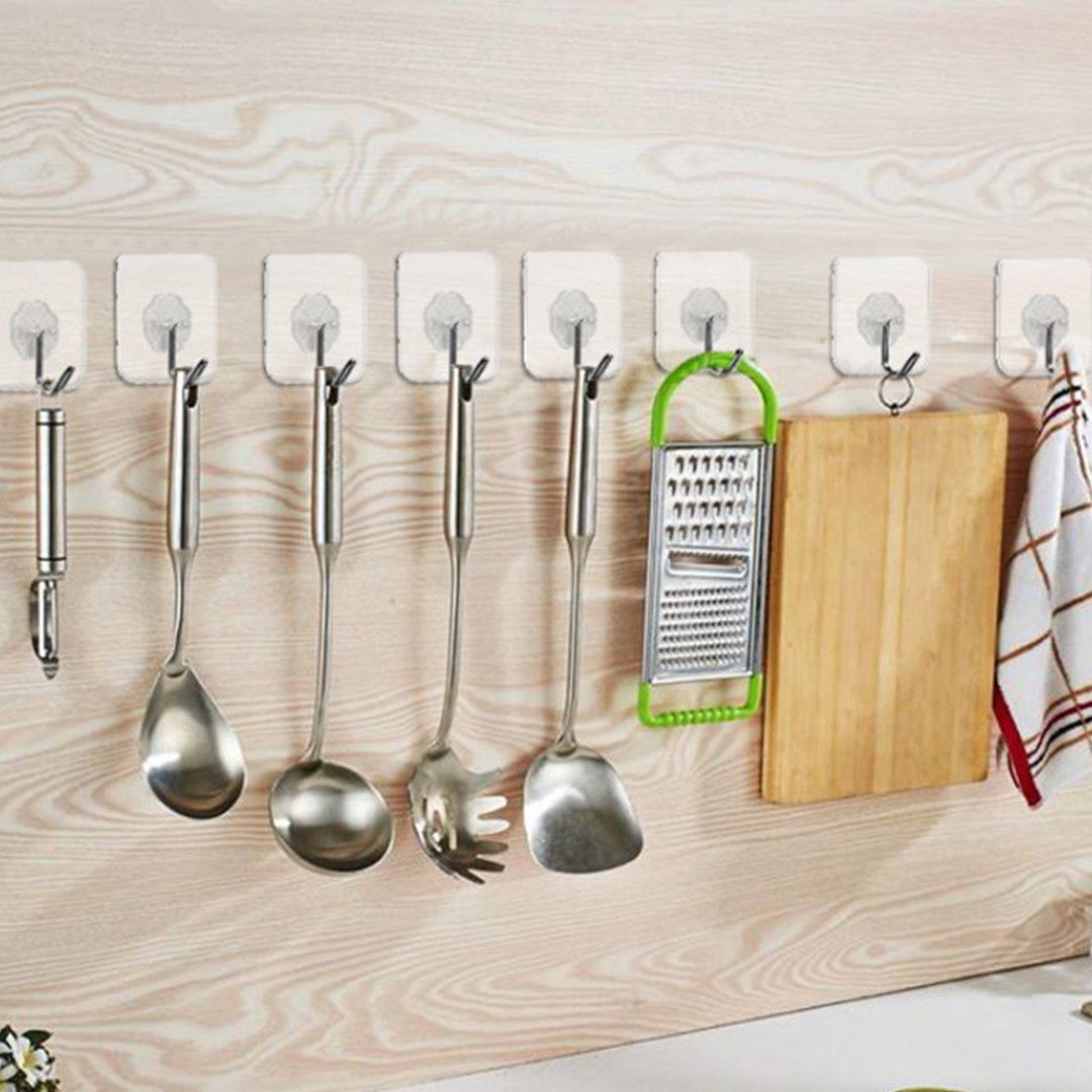 5Stk/Pack Transparent Starker Selbstklebender Wasserdichter Wandhaken | Brehn