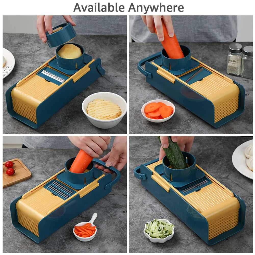 6-in-1 Multifunktionaler Gemüseschneider Set Küchen Zubehör Werkzeug | Brehn