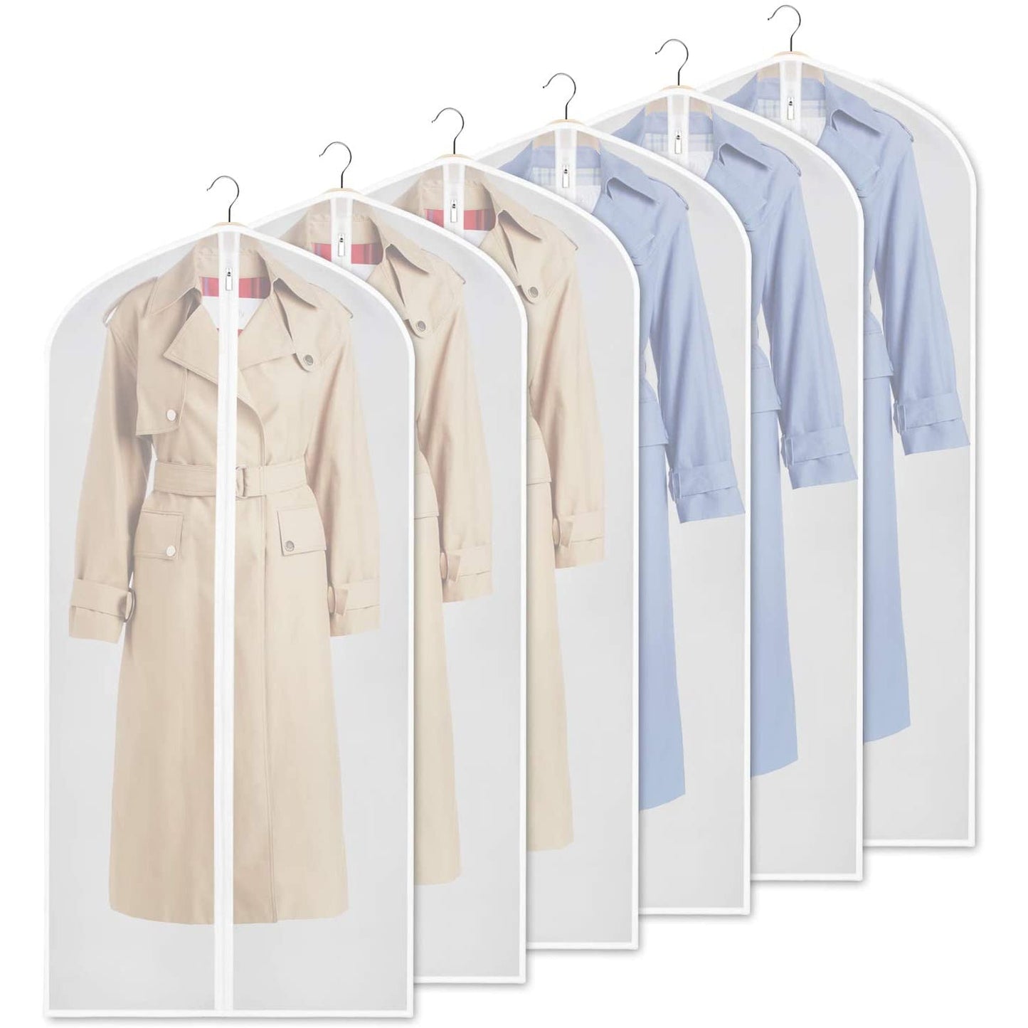 6-teilig: Zilink Transparenter Kleidersack