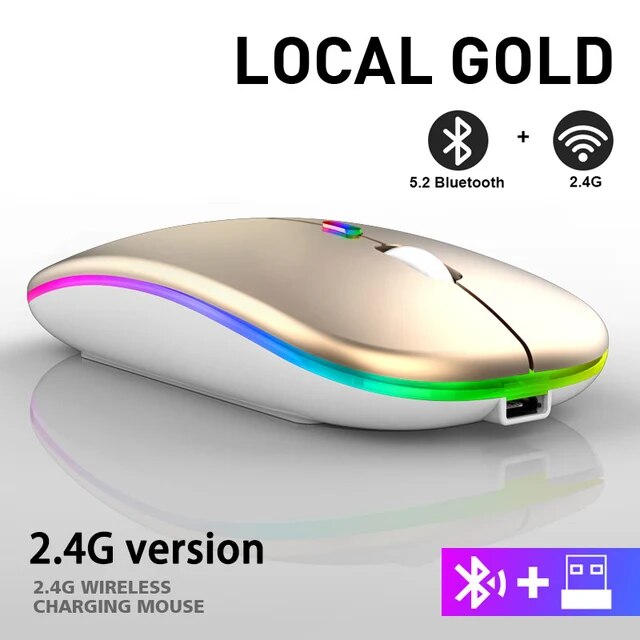 Brehn | Eindhoven Drahtlose LED-Maus | Wiederaufladbare Bluetooth-Maus