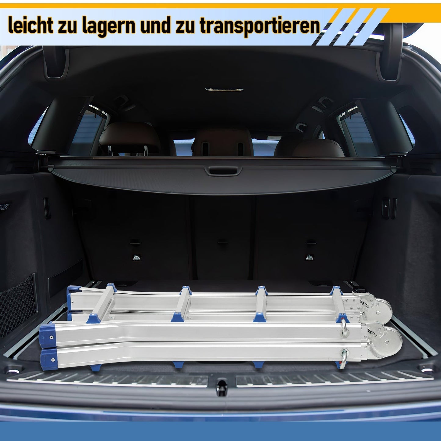 Teleskopleiter Multifunktionsleiter 3 in 1 Aluleiter | Brehn