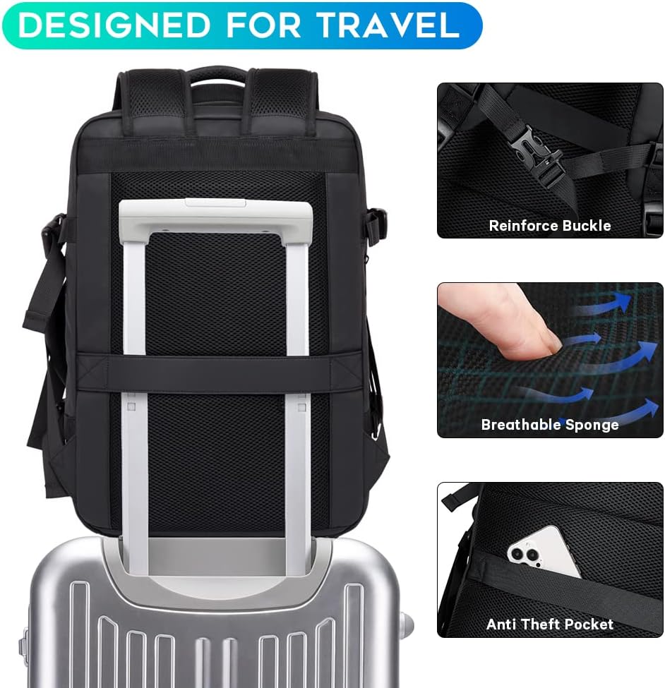 Erweiterbarer 26–45L wasserdichter Reisen-Rucksack mit Laptop-Fach & Duffle-Trage | Brehn