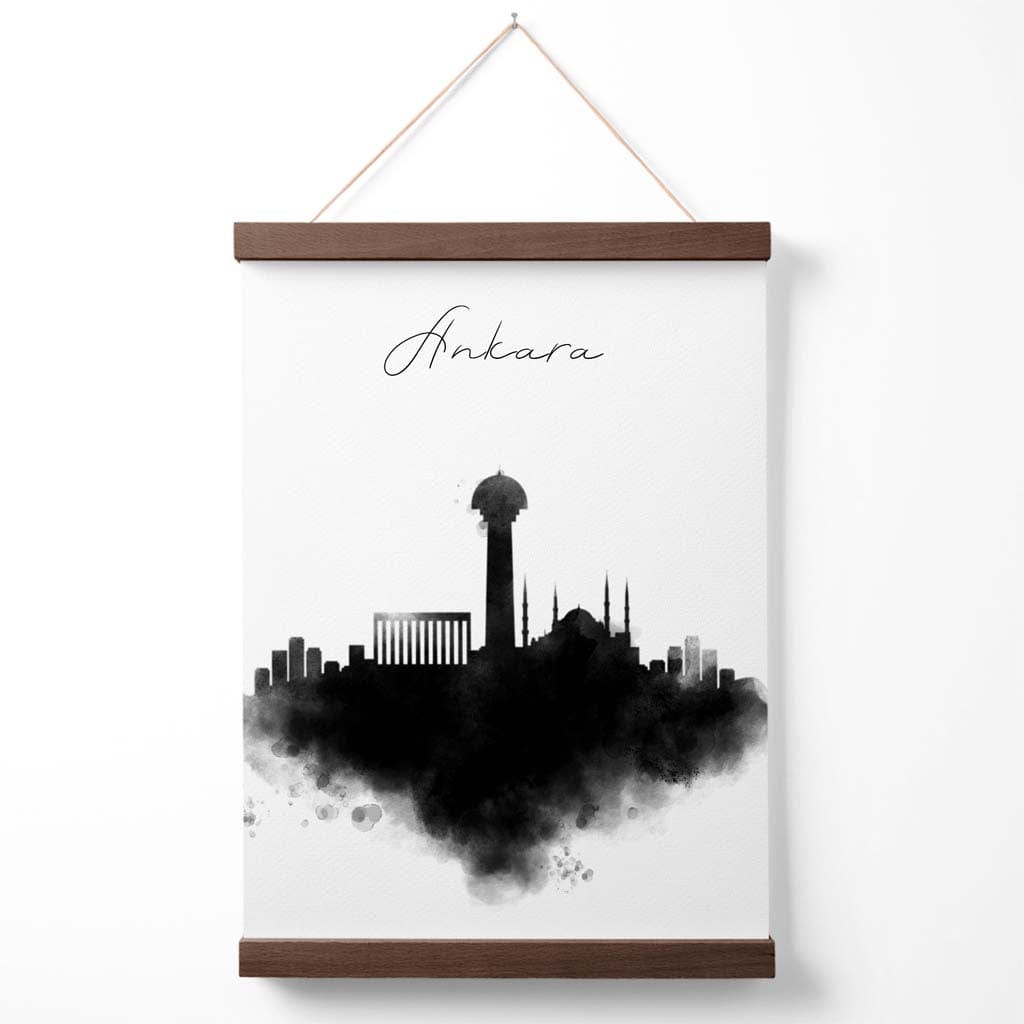 Ankara Aquarell-Skyline-Stadtposter mit Aufhänger
