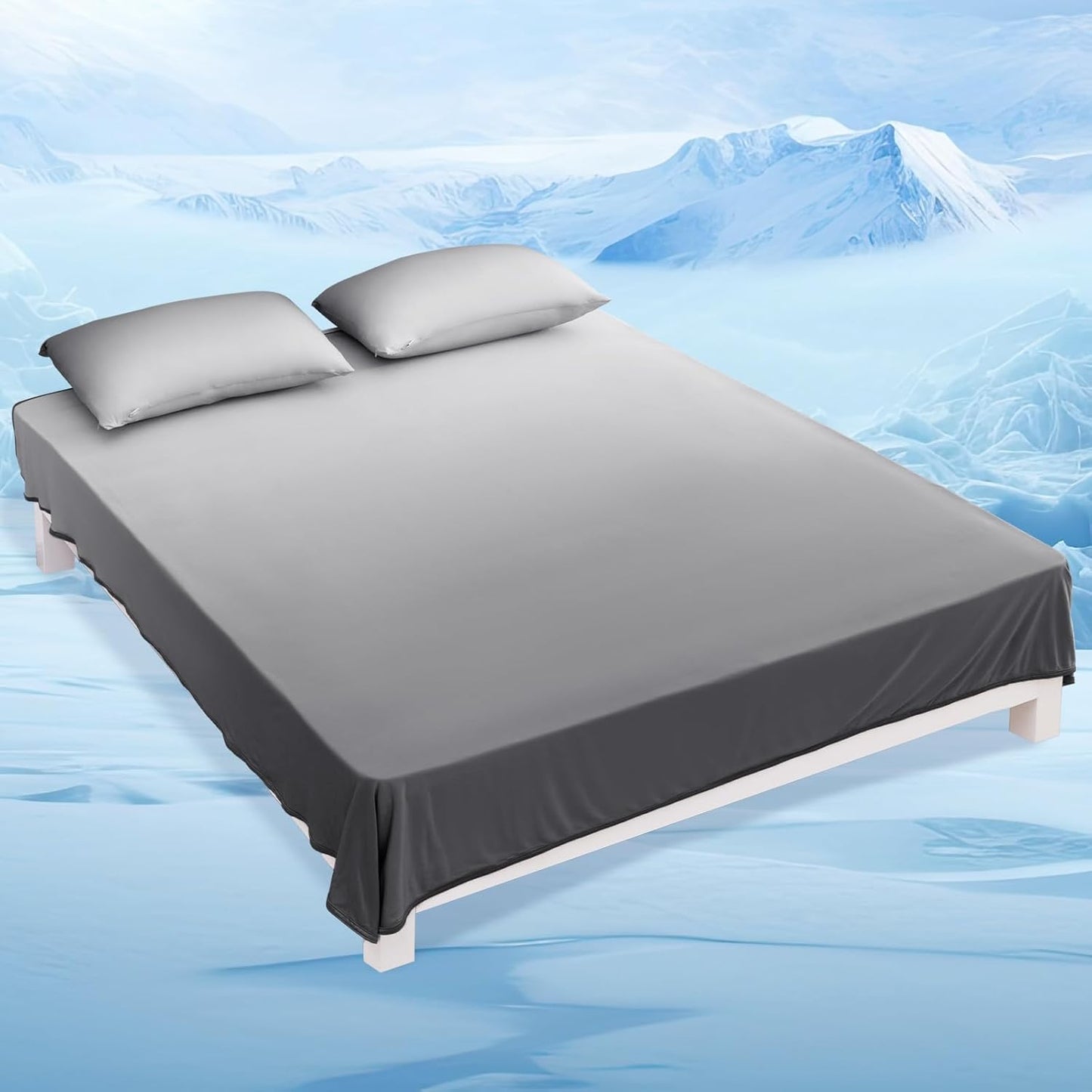 Q-Max > 0.5 Gradient Grau Kühlende Decke – Beidseitig, Atmungsaktiv & Maschinenwaschbar | Brehn