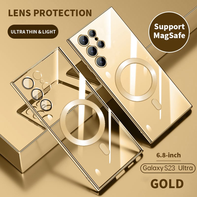 Transparente Luxus-Beschichtung Magnetische Hülle für Samsung