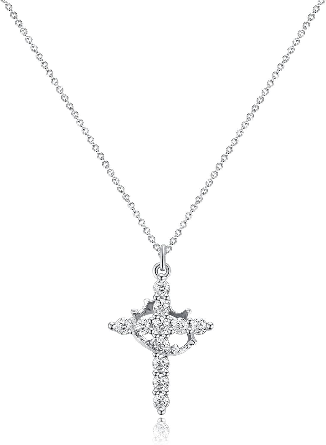 Brehn | Elegante 18K Gold Cubic Zirconia Kreuzkette