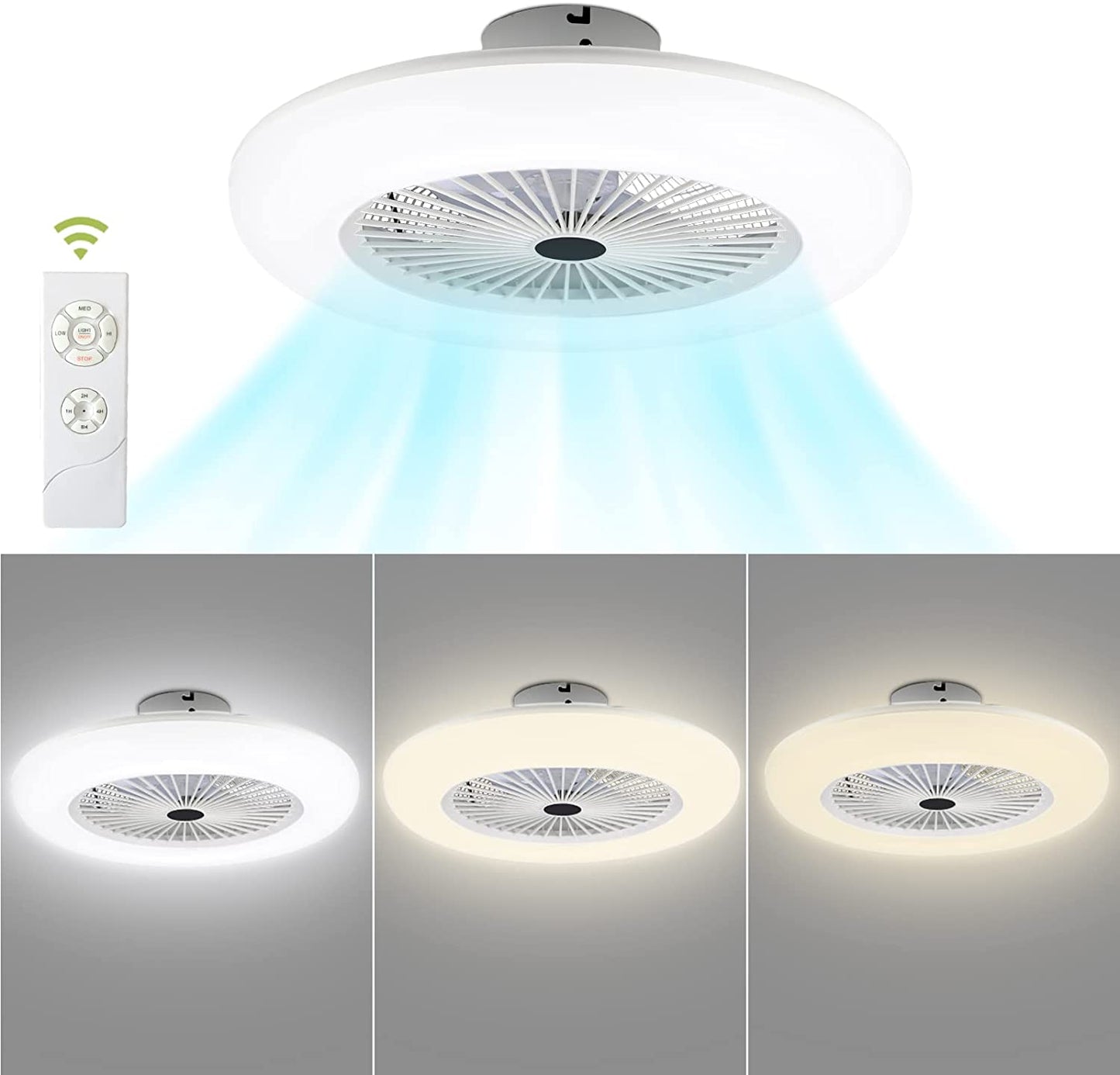 Deckenventilator mit Beleuchtung 80W mit Fernbedienung | Brehn