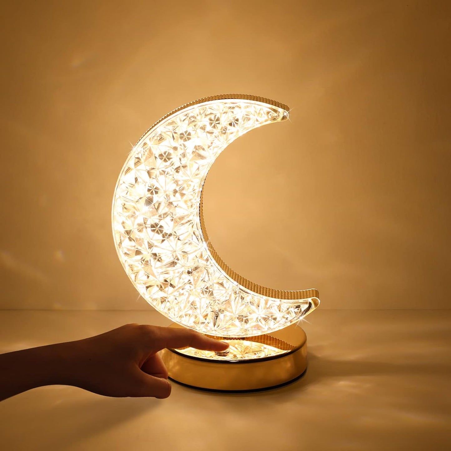 Halbmond Kristall Lampe | Brehn