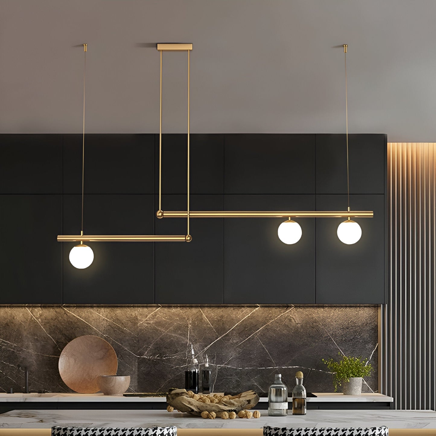 Brehn | Nordic Glass Linear Luxus Pendelleuchte