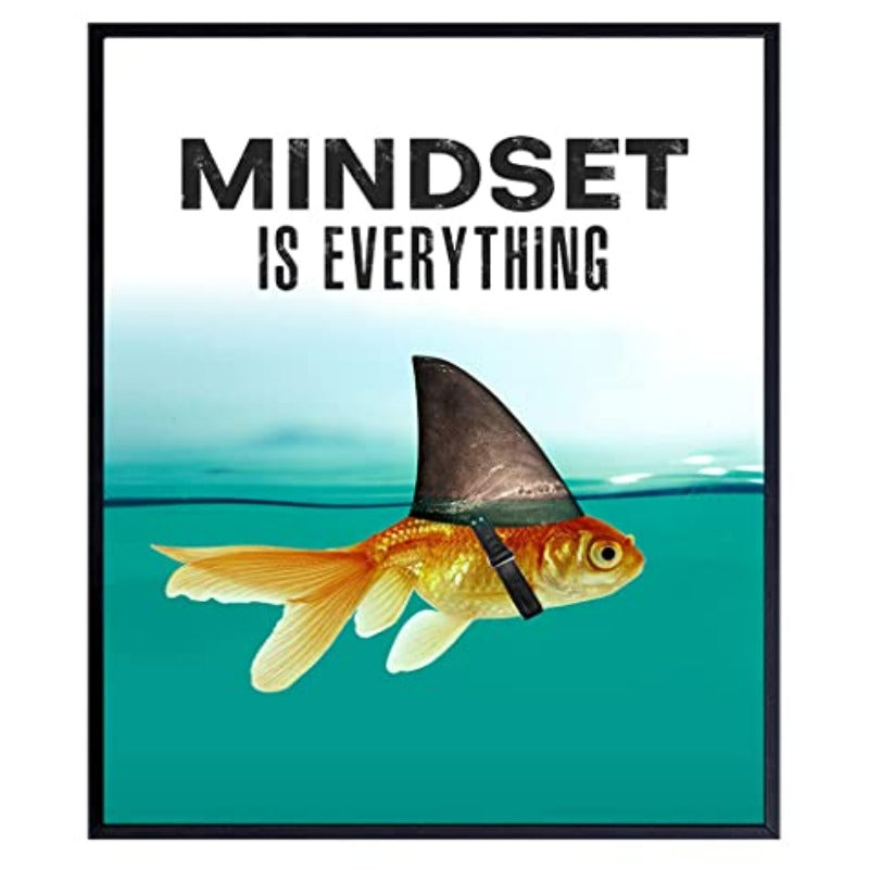 Mindset ist alles - Motivational Wandkunst Poster