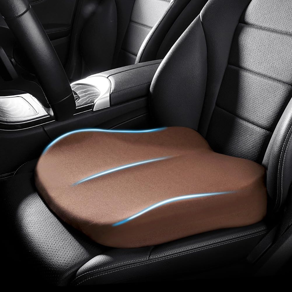 Autokissen Höhenerhöhung – Ergonomisches Sitzbooster-Kissen mit Memory-Schaum | Brehn