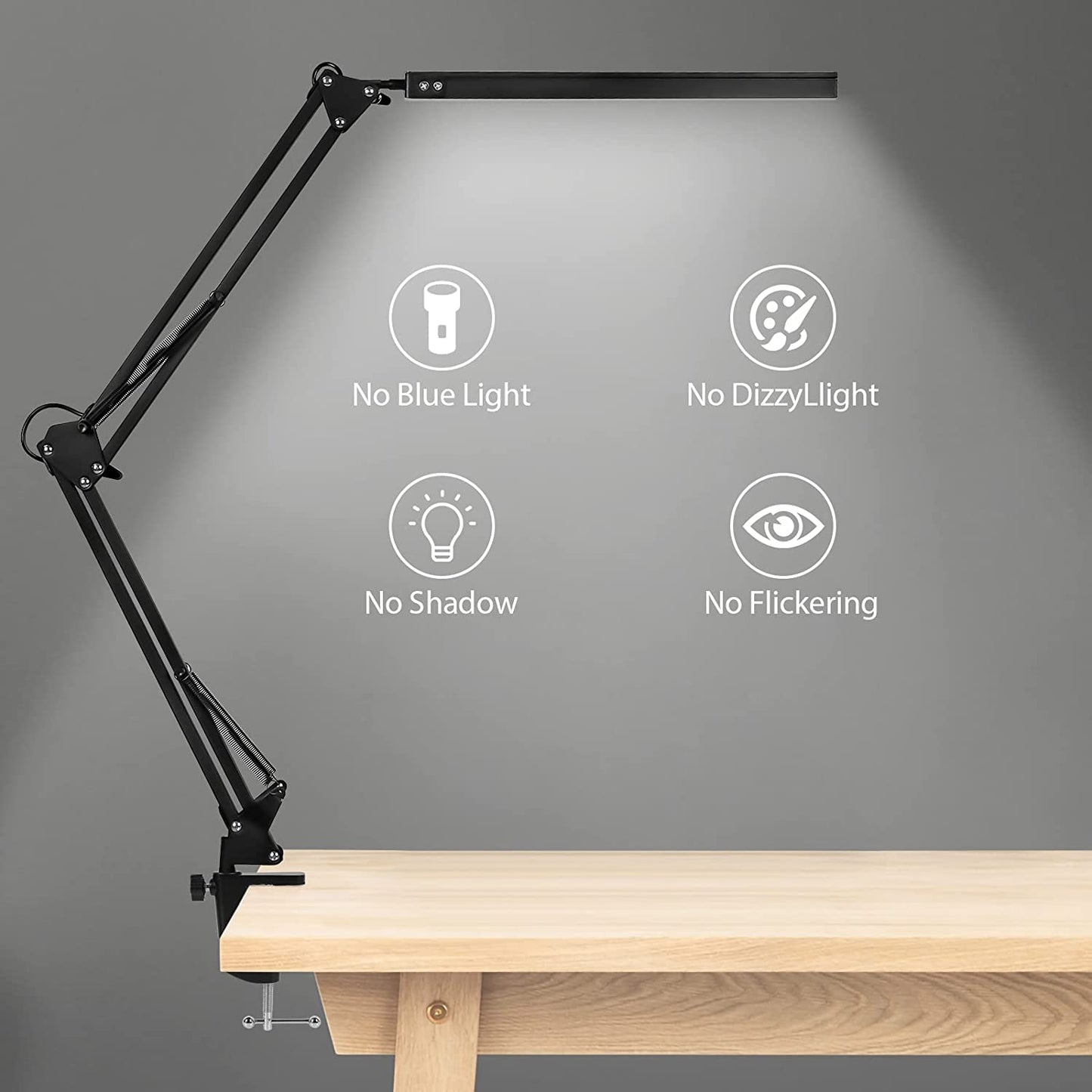 LED Schreibtischlampe Klemmleuchte Dimmbar 10W | Brehn