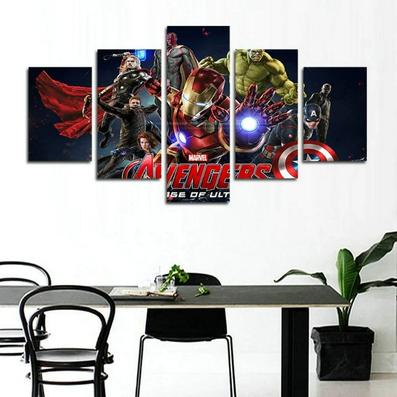 Set mit 5 Avengers-Leinwänden