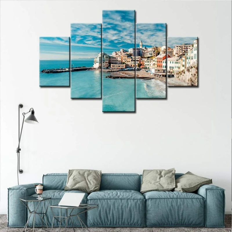 Mittelmeer-Seite 5-teiliges Canvas