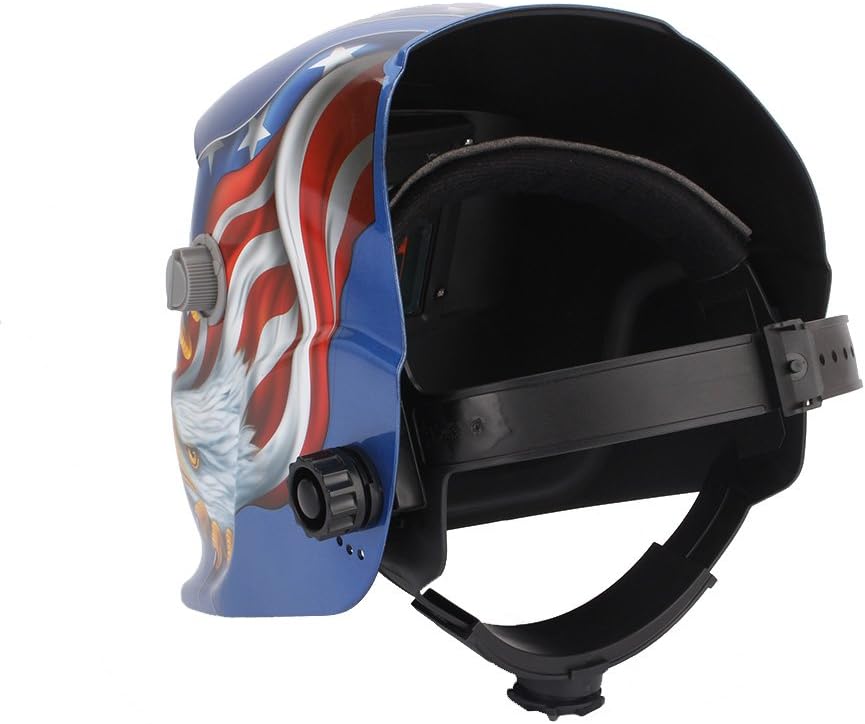Automatisch abdunkelnder Schweißhelm mit großem Sichtfeld in Echtfarben