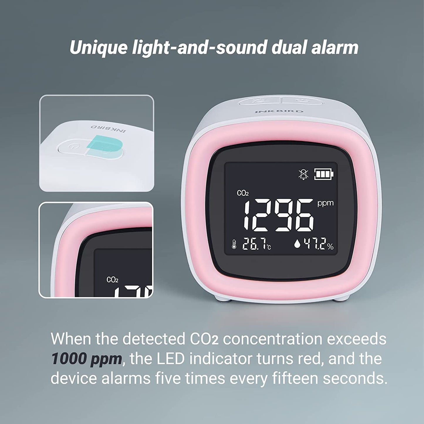 INKBIRD WiFi 3-in-1 Innen CO2-Detektor IAQM-068W | Brehn