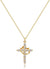 Brehn | Elegante 18K Gold Cubic Zirconia Kreuzkette
