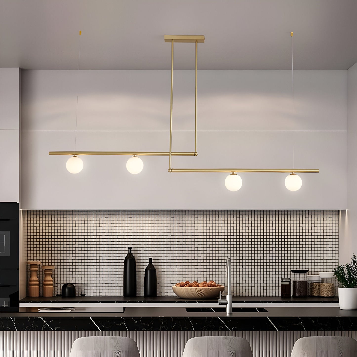 Brehn | Nordic Glass Linear Luxus Pendelleuchte