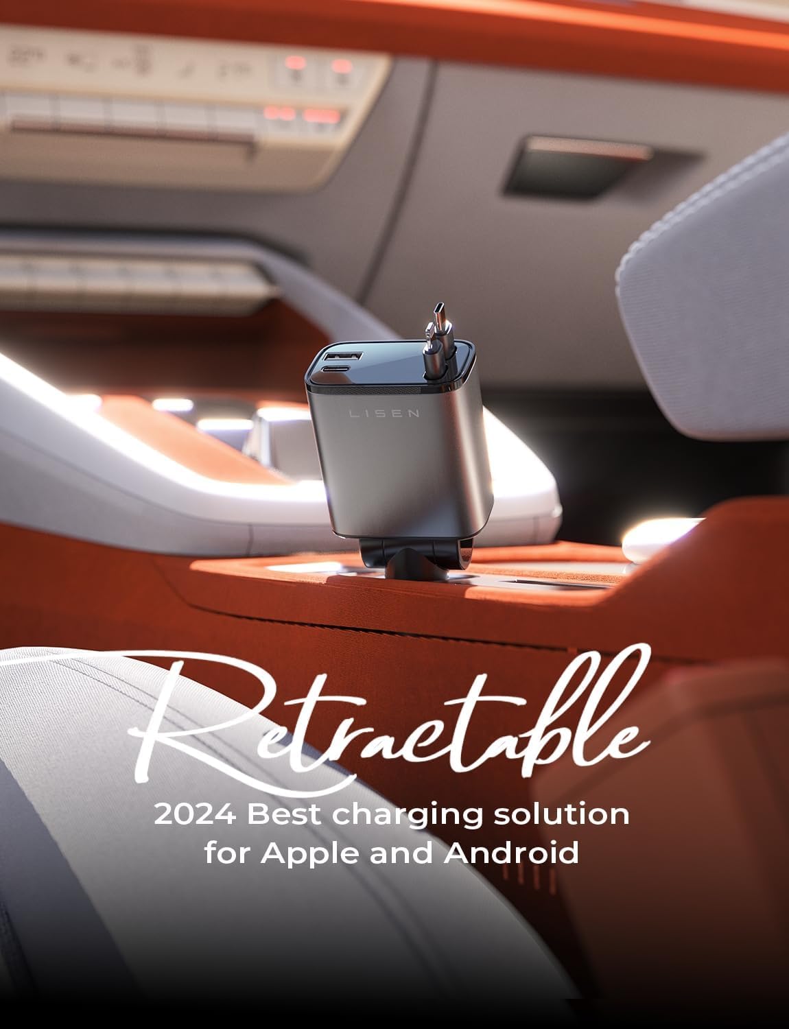 Brehn | Teleskop-Ladegerät fürs Auto 69W USB C