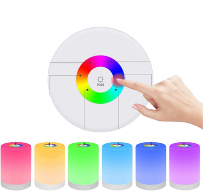 Dimmbare Tragbare LED-Lampe – Farbwechsel Tischlampe mit Touch Steuerung für Gemütliche Beleuchtung | Brehn