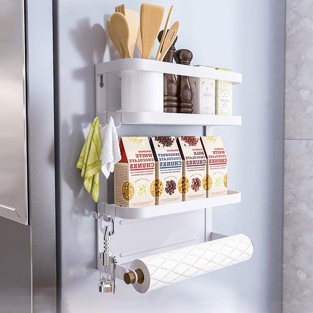 Magnetisches Gewürzregal für den Kühlschrank mit Papierhandtuchhalter – Oryden