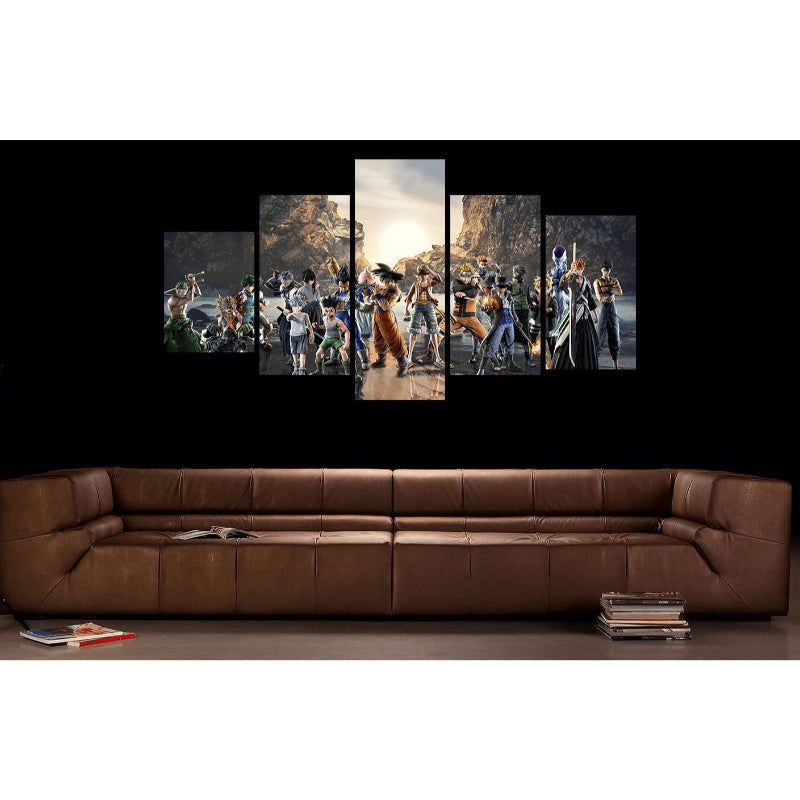 5 Stück Anime Squad Leinwand Wandkunst Gemälde