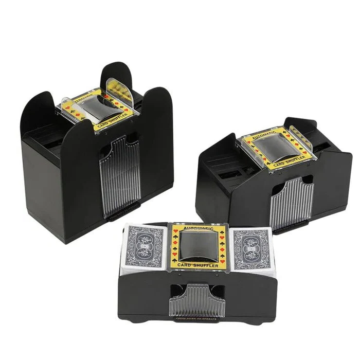 Automatischer Spielkartenmischer – Ideal für 2/4/6 Kartenspiele, elektrischer Spielkartenmischer für Poker