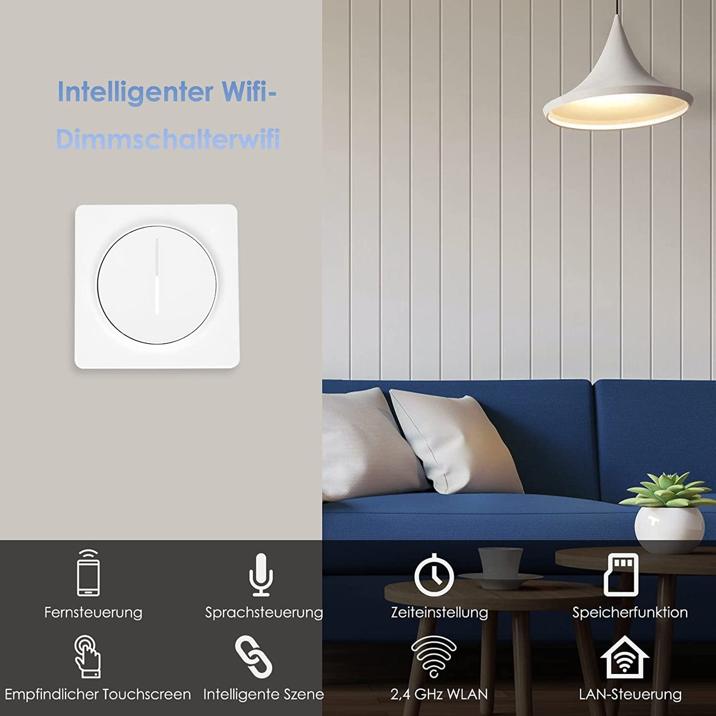Smart Dimmer Dimmschalter Berühren mit Fernbedienung | Brehn