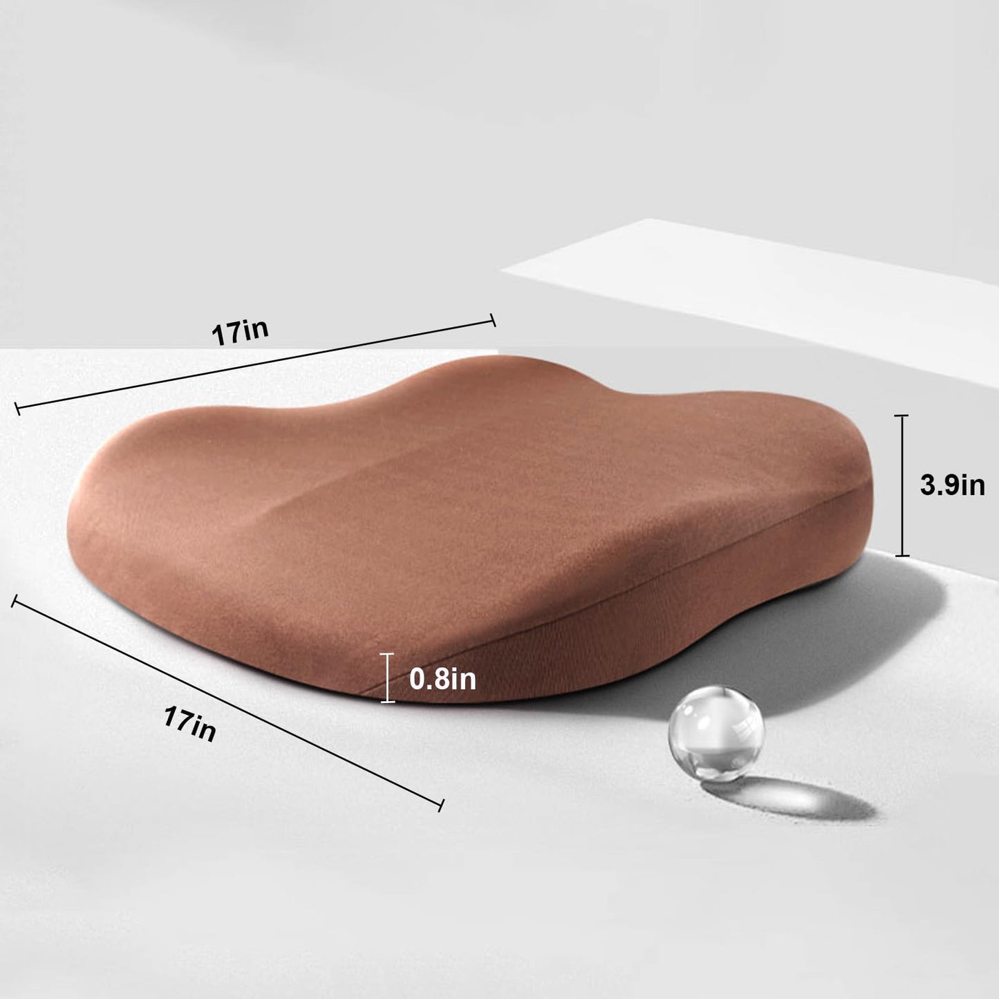 Autokissen Höhenerhöhung – Ergonomisches Sitzbooster-Kissen mit Memory-Schaum | Brehn