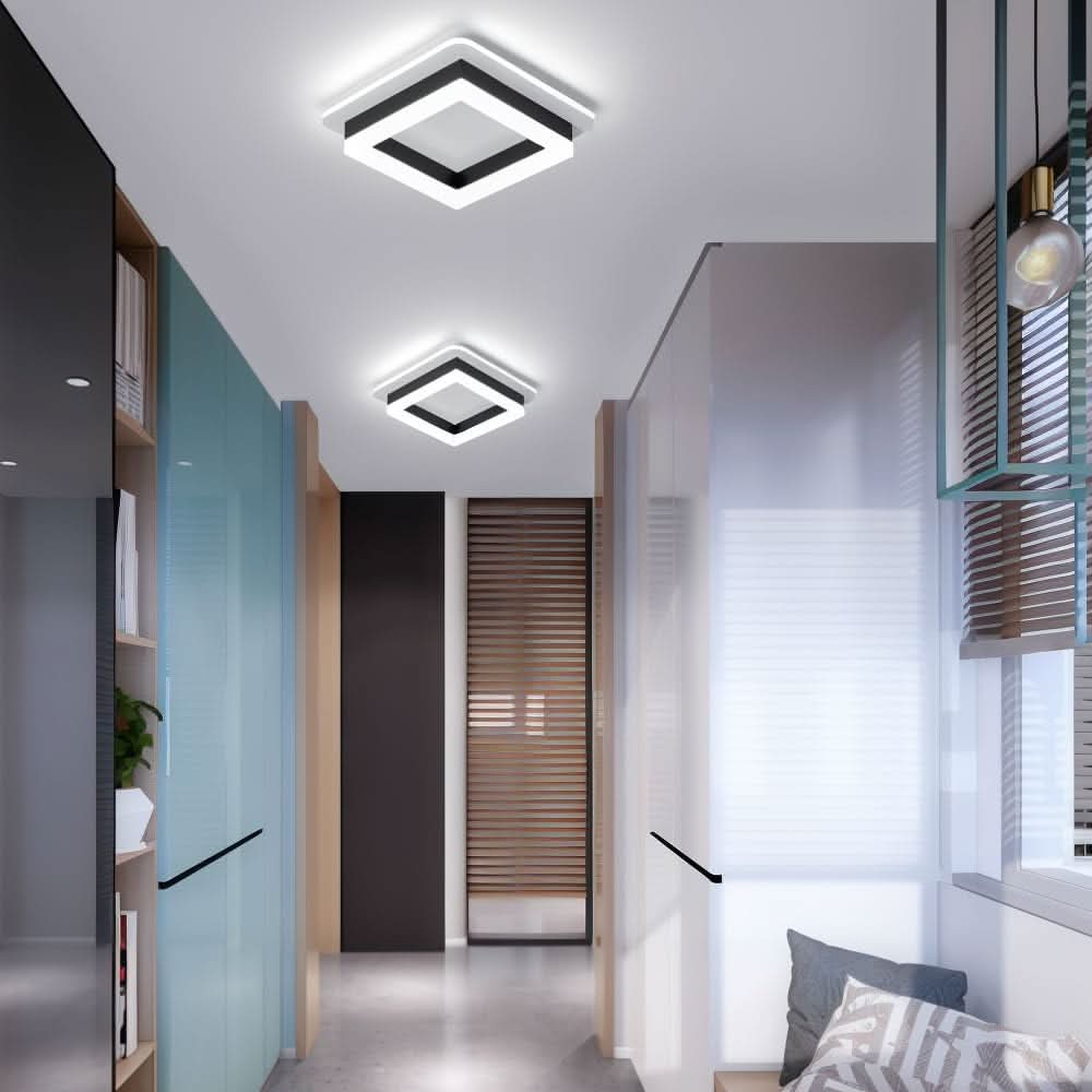 Quadratische LED-Deckenleuchte für moderne Innenräume